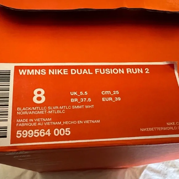 Nike Women’s Black Dual Fusion 2 Running Shoes Size 8 NEW 🔥 - Picture 8 of 8